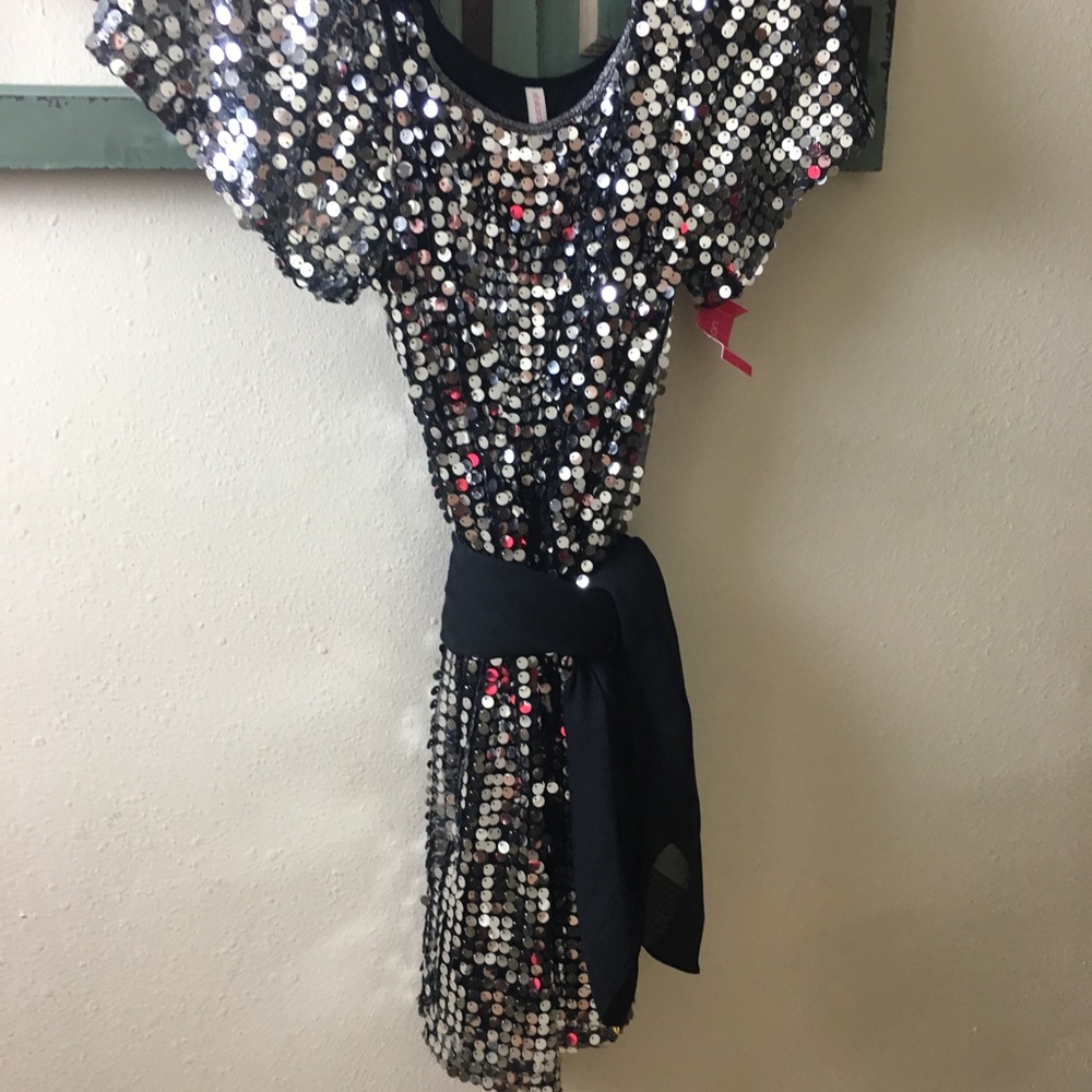 Xhilaration Women's Sequin Off The Shoulder Dress